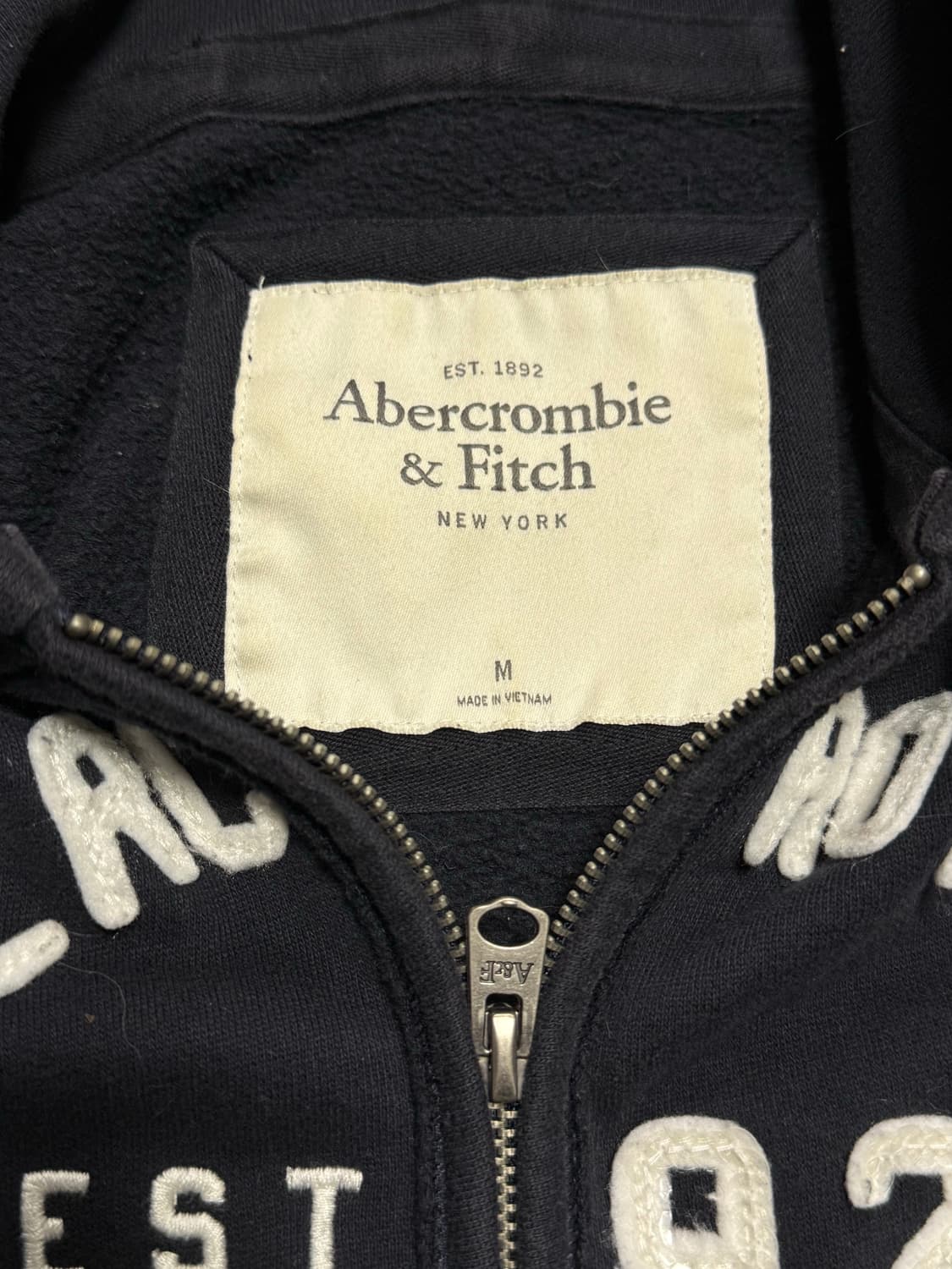 아베크롬비 슬림핏 네이비 후드집업 상품이미지2