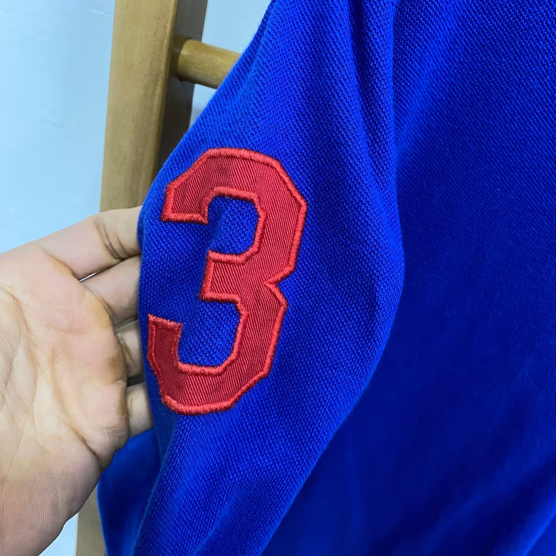 L(S정도) 폴로 블루 후드 롱슬리브 상품이미지3