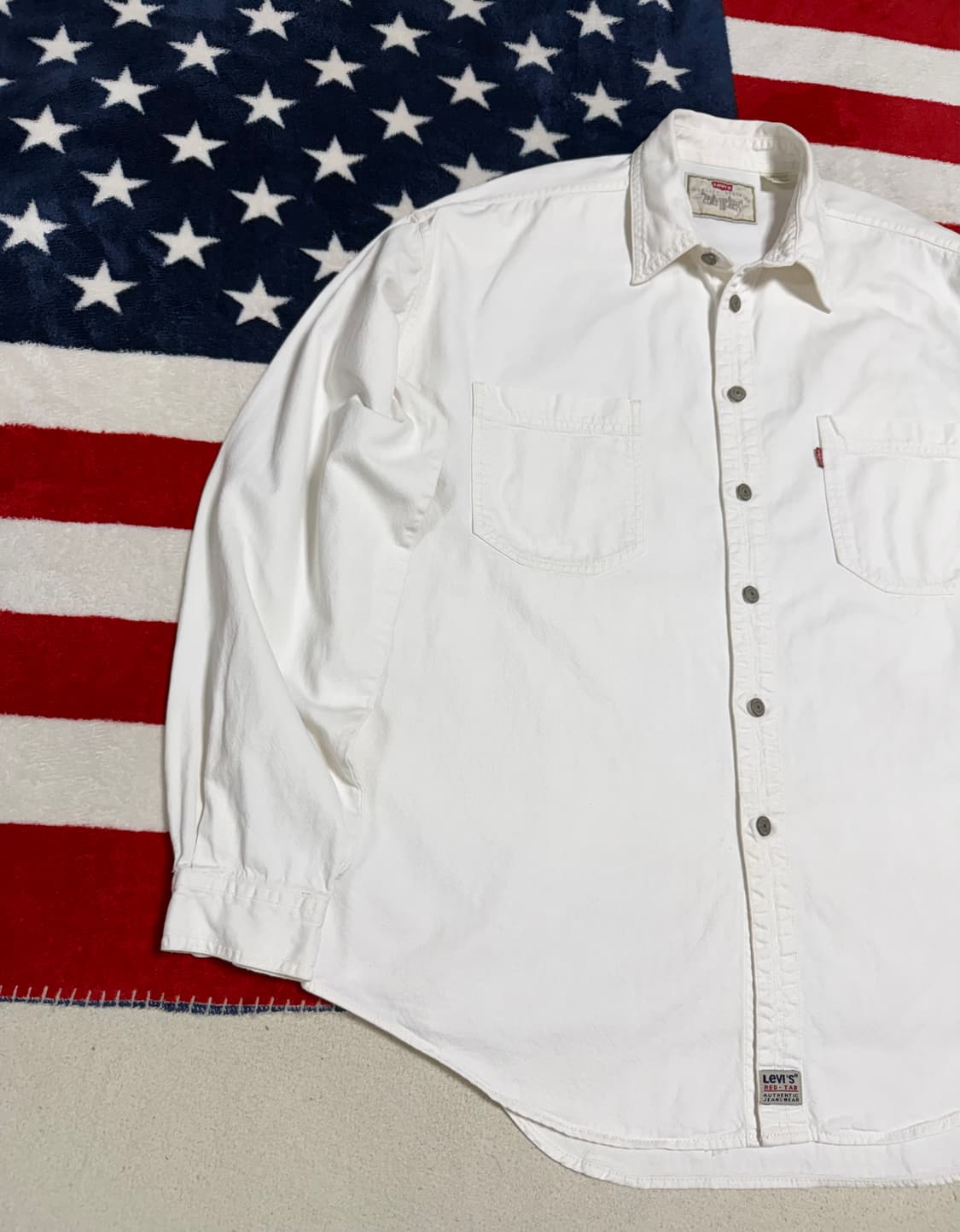 리바이스 아이보리 데님 워크셔츠 Levi’s Work Shirt [XL] 상품이미지2