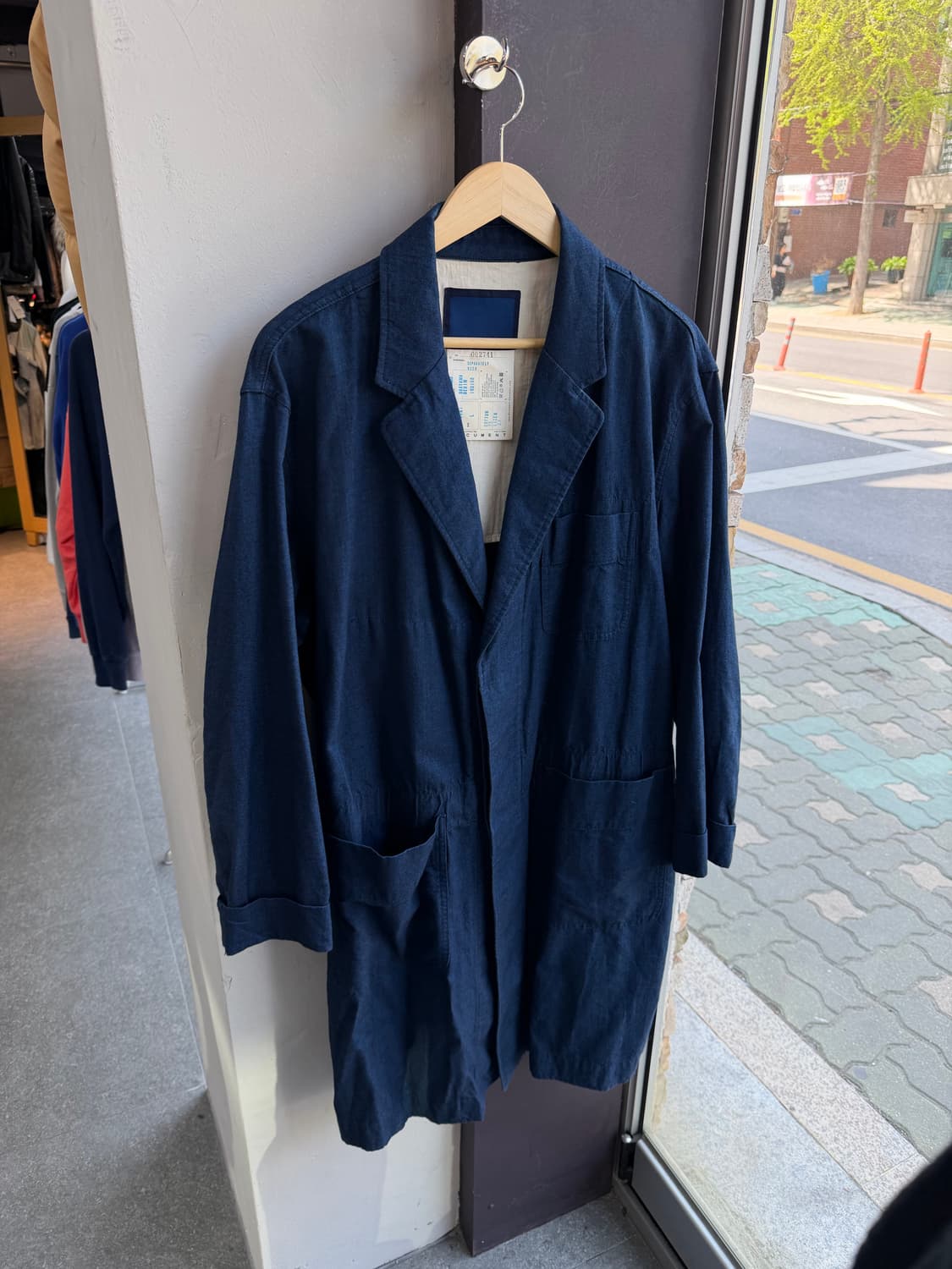 L/ 도큐먼트 데님코튼 인디고 코트 자켓 상품이미지2