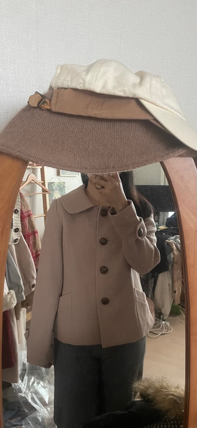 모리걸 빈티지 숏 카라 코트🤎 상품이미지2