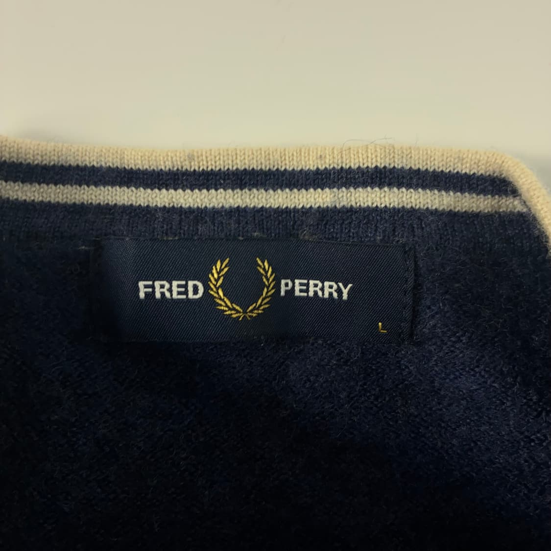 Fred perry  프레드페리 네이비 울 라운드 니트   상품이미지4