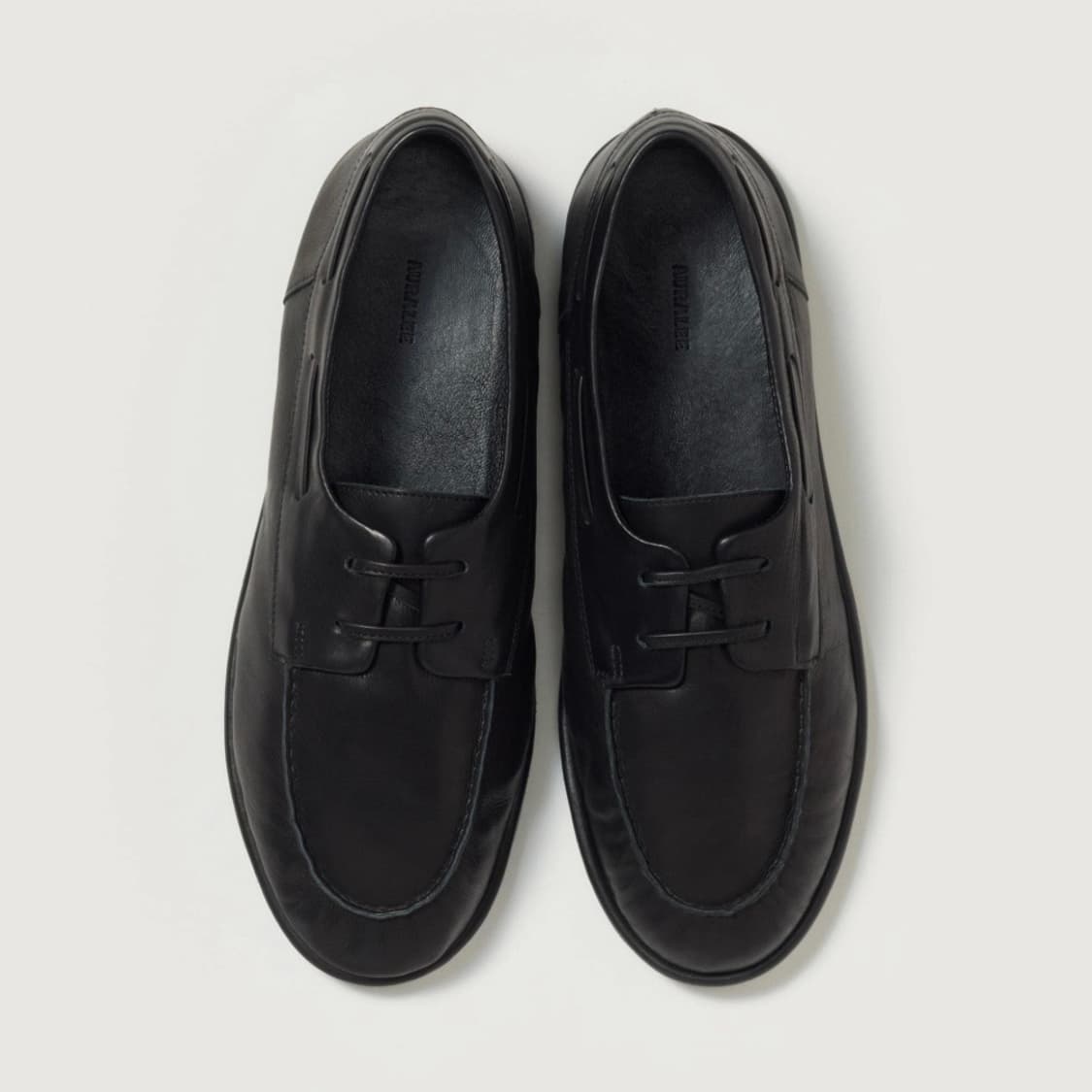 [8,8.5,9]오라리 26ss 소프트 레더 덱 슈즈/블랙 상품이미지2