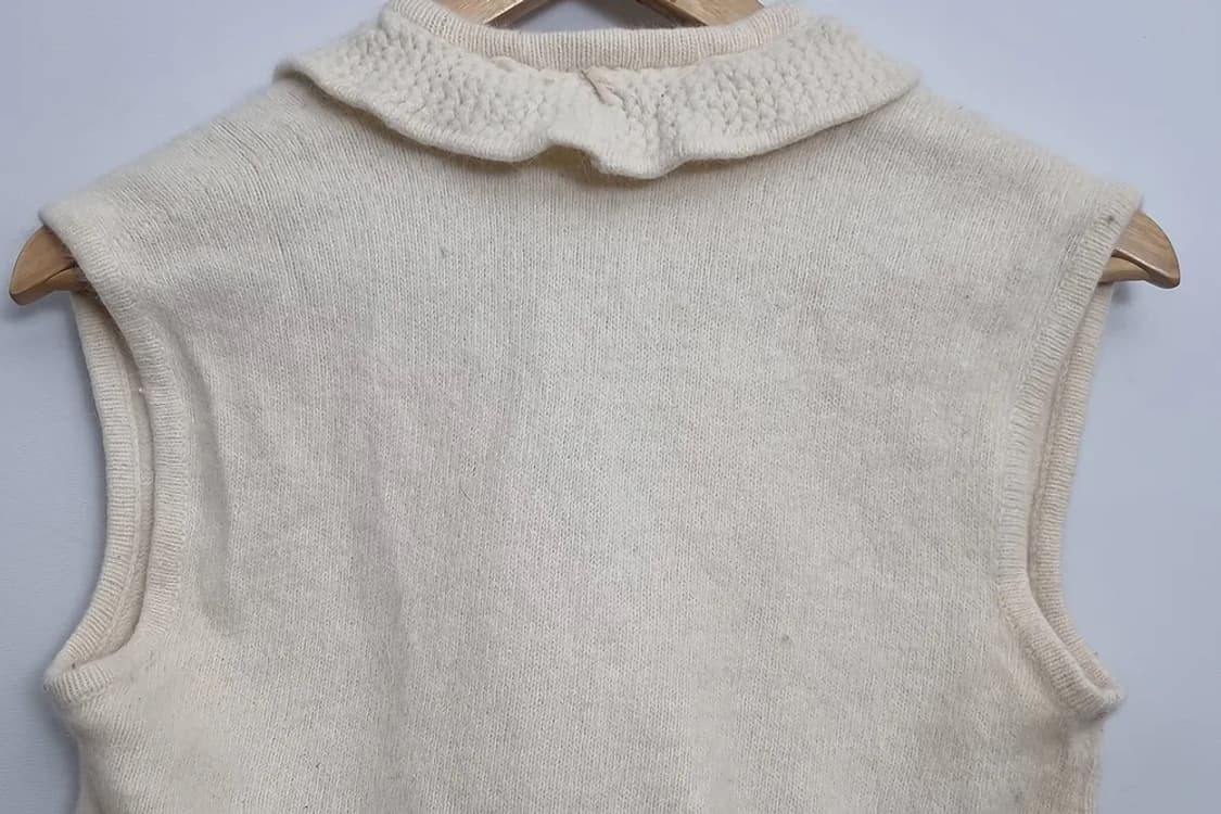 VANKNICOLE 크림 니트 베스트 상품이미지5