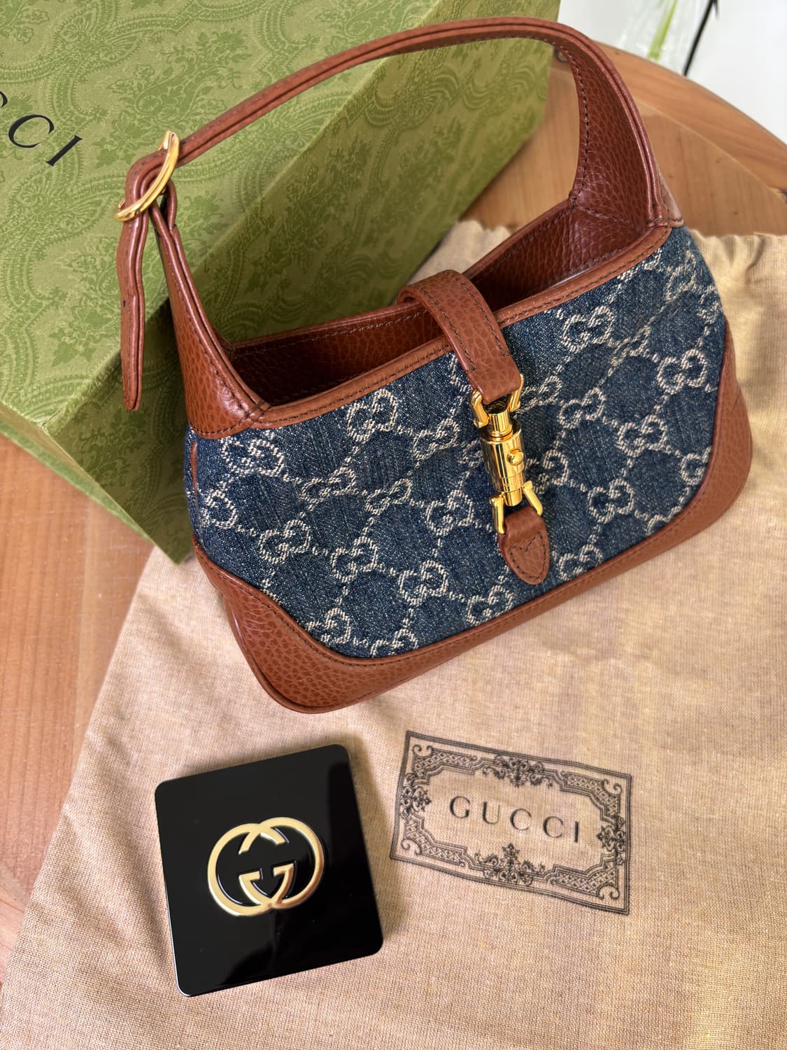 구찌 재키 데님 미니 호보백 상품이미지7