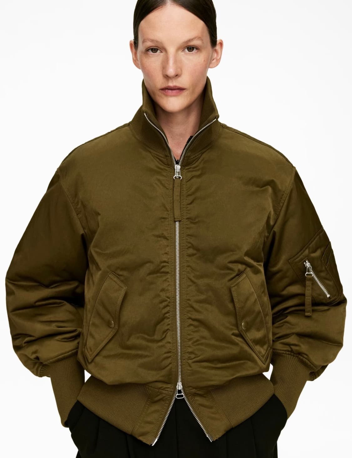 아르켓 여성 나일론 블루종 자켓 38사이즈 한번착용 상품이미지1