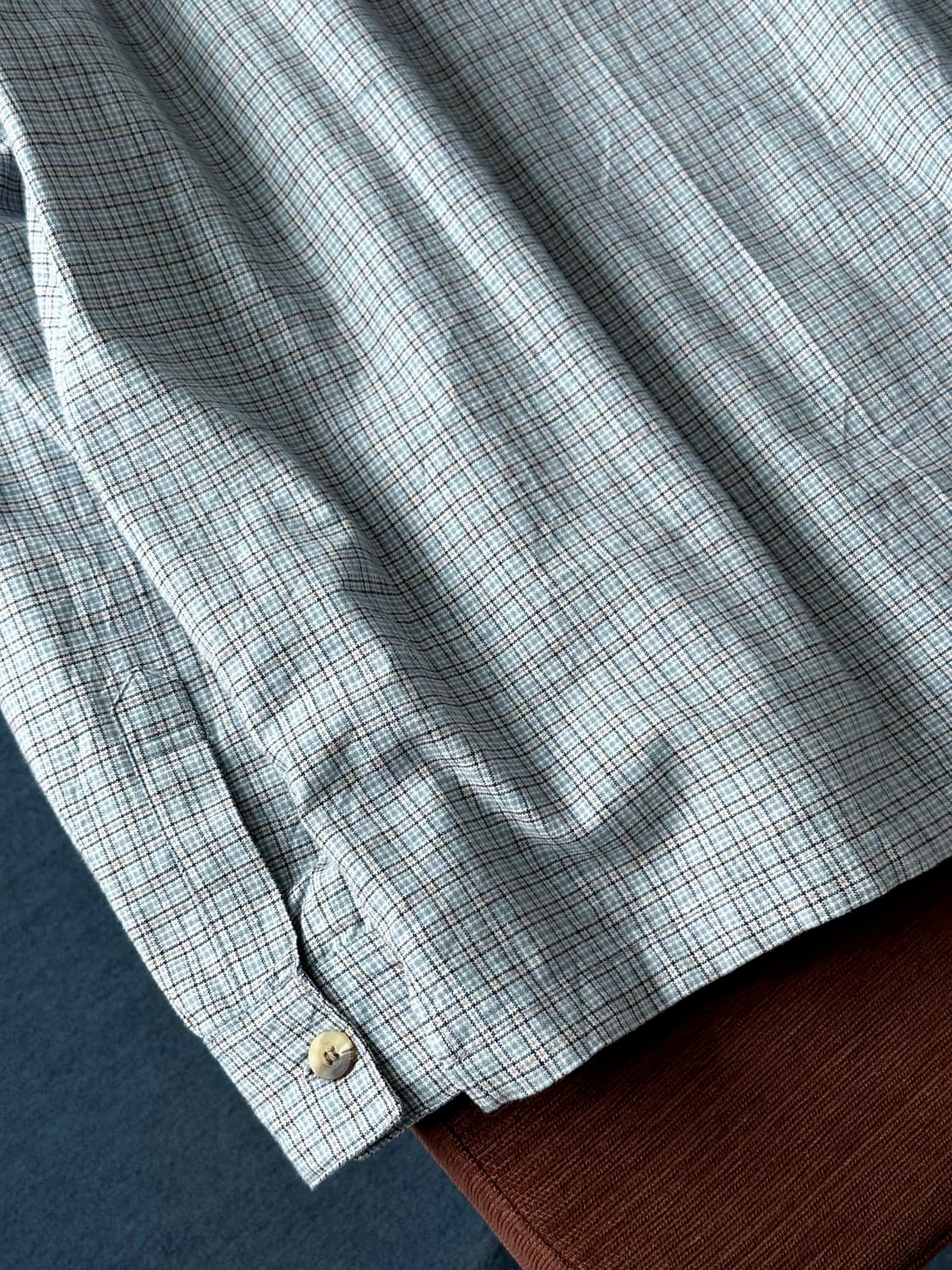 Micro check brushed cotton shirt 상품이미지6