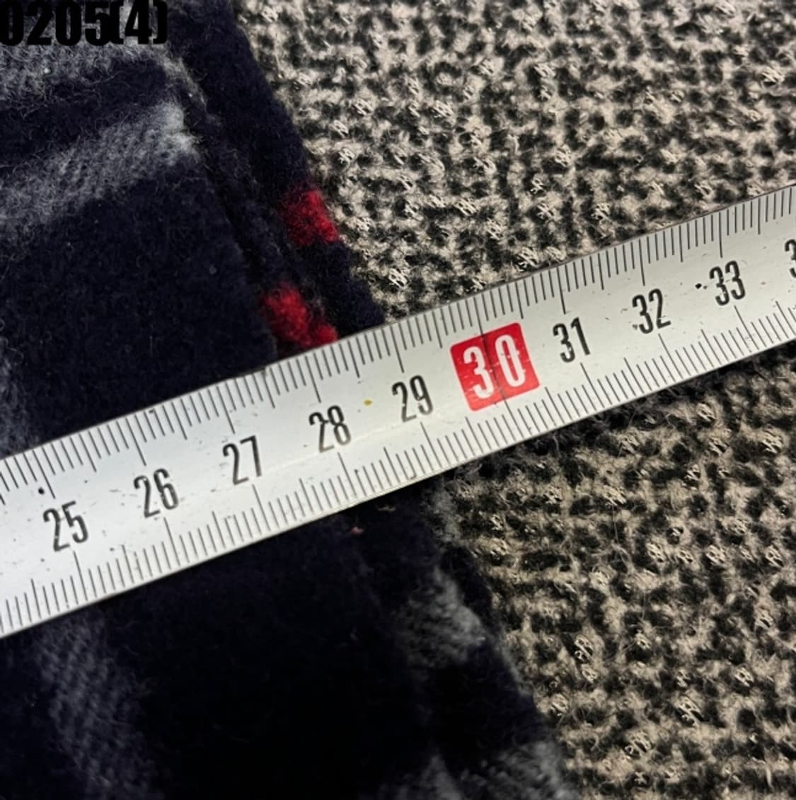 [실측확인] 버버리 체크 울 머플러 네이비 레드 0205(4) 상품이미지3