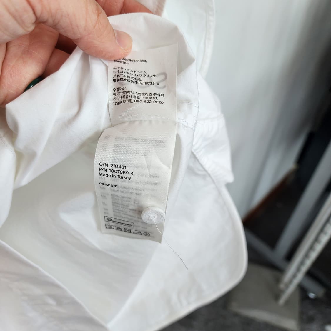 COS 코스 화이트 포켓 셔츠 상품이미지5