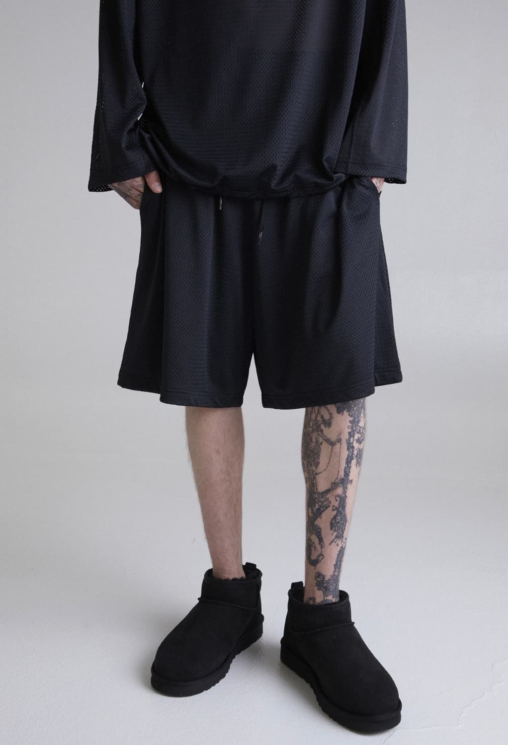 이니어 innir BASKETBALL MESH SHORTS black 상품이미지1