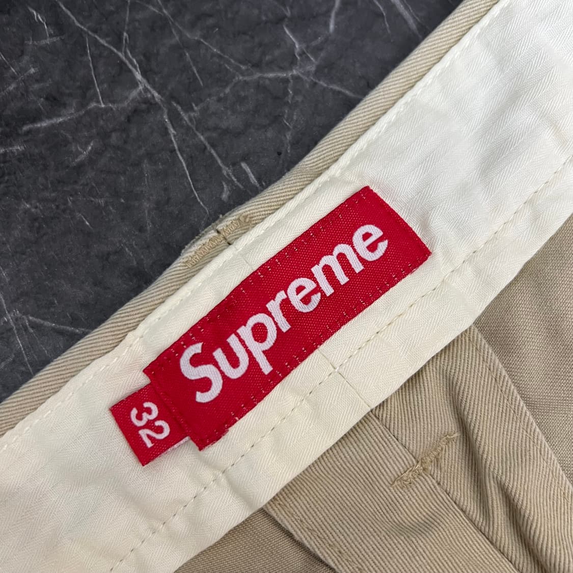 슈프림 로고 코튼 치노 팬츠 베이지 상품이미지6