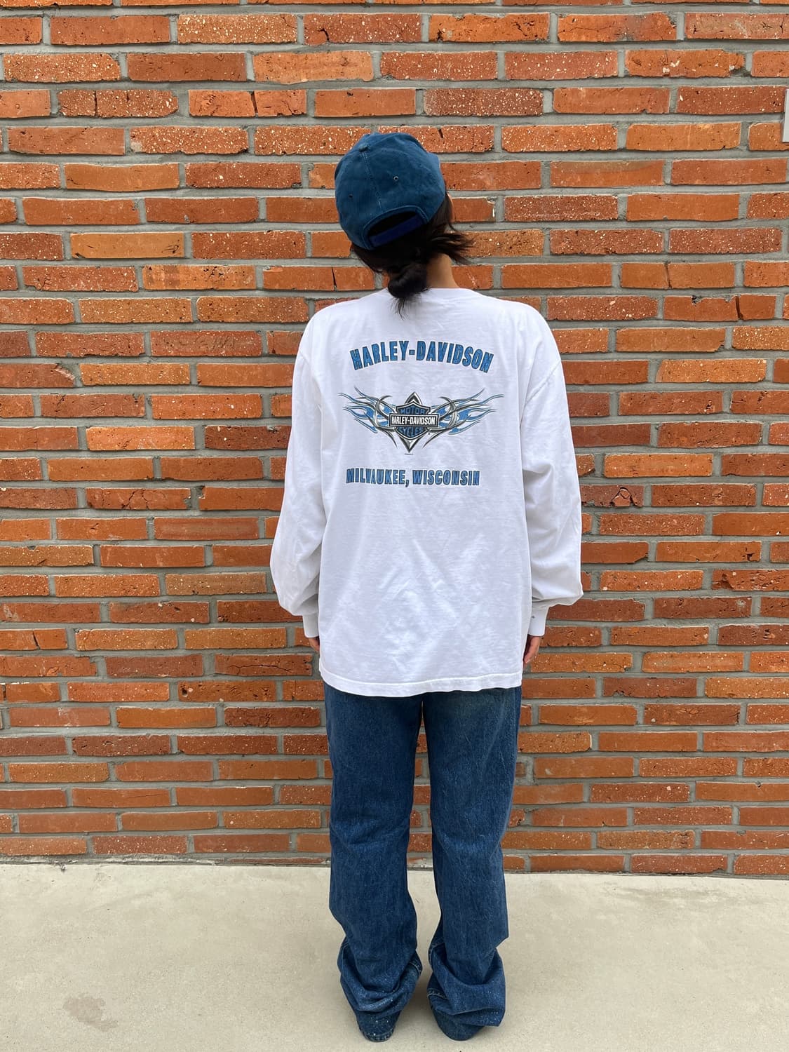 00s Made in USA 할리데리비슨 밀워키 롱슬리브 상품이미지2