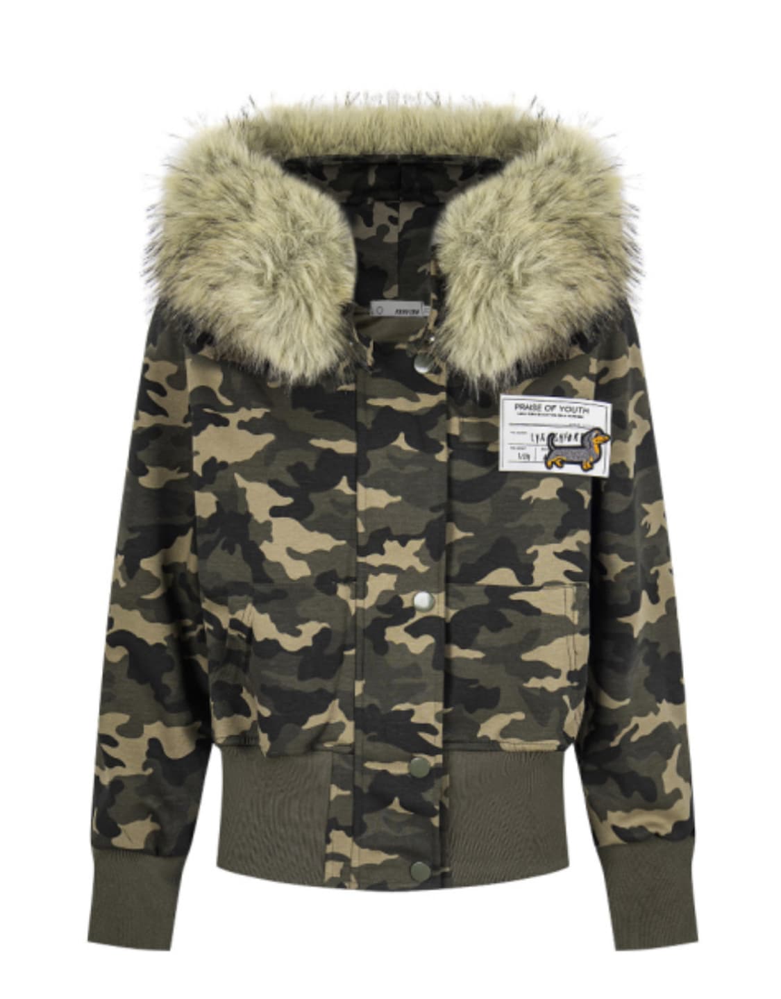 아사키 프레자키 카모 퍼 후드 m (새상품) 상품이미지1