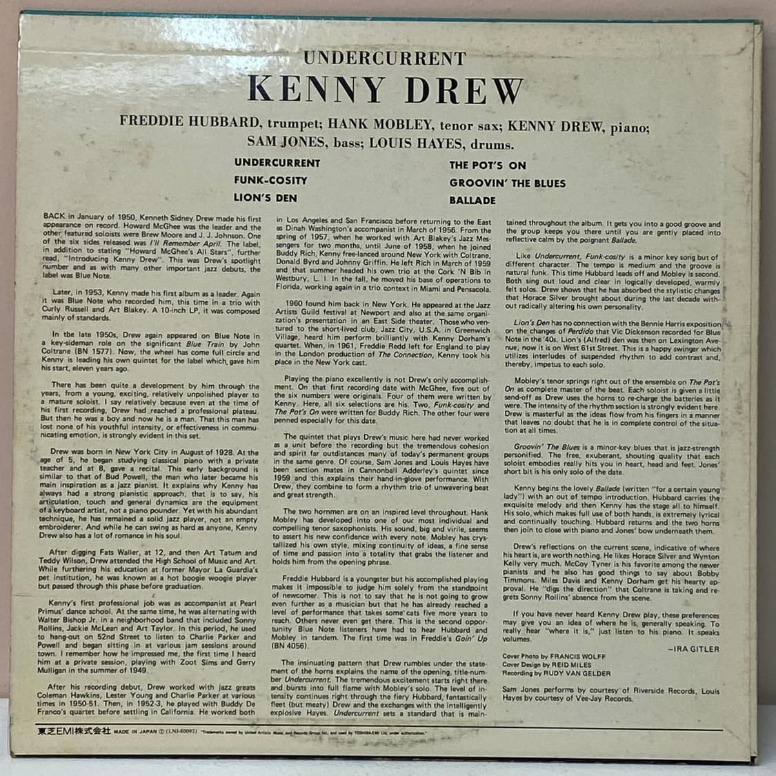 (LP) Kenny Drew - Undercurrent 상품이미지2