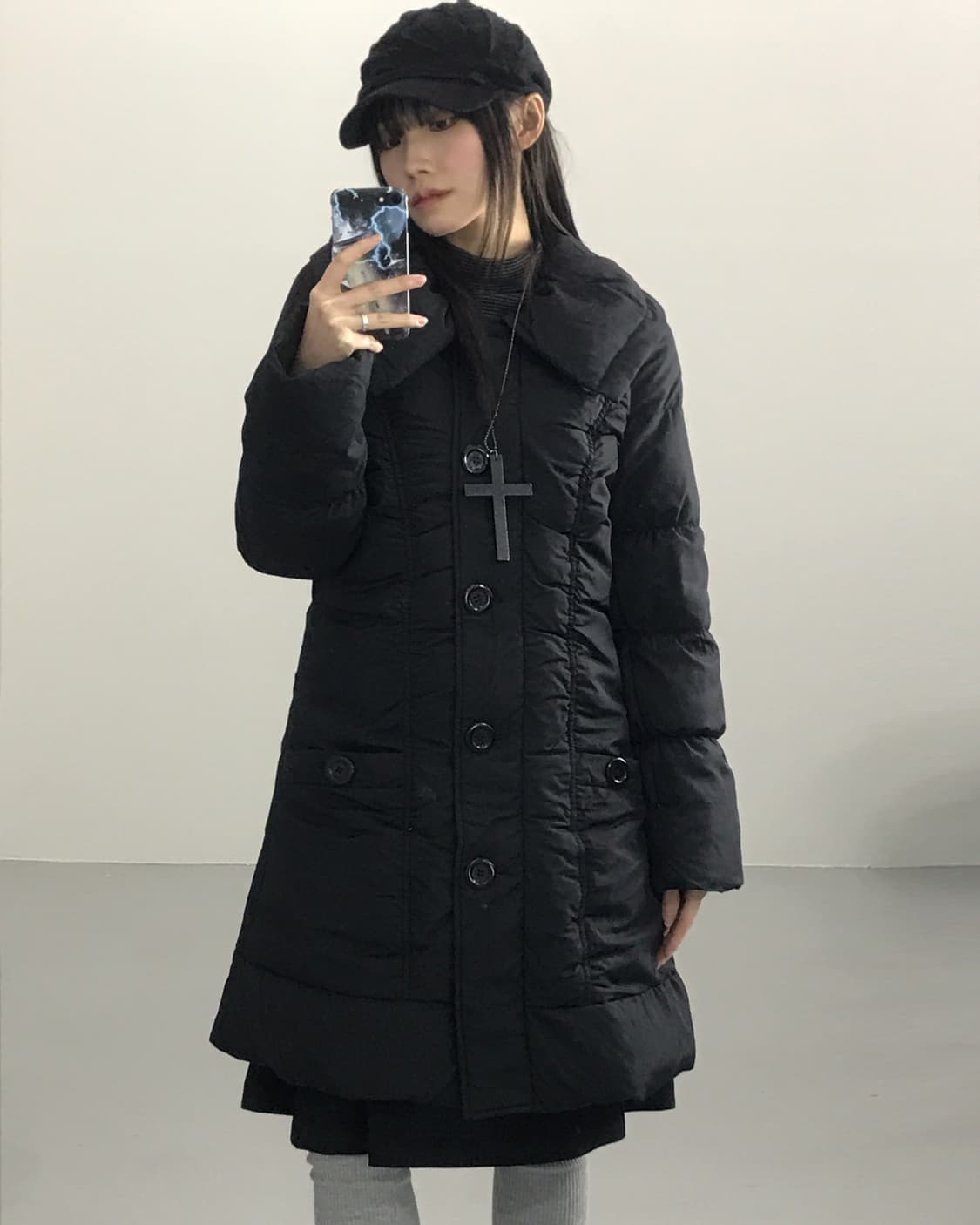 Jpn Black Puffer Midi Jackets 상품이미지1