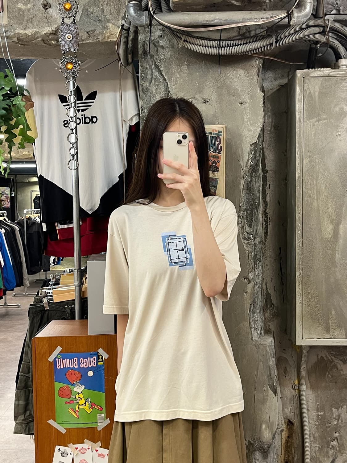 나이키 반팔티 베이지 S #csz548 상품이미지2