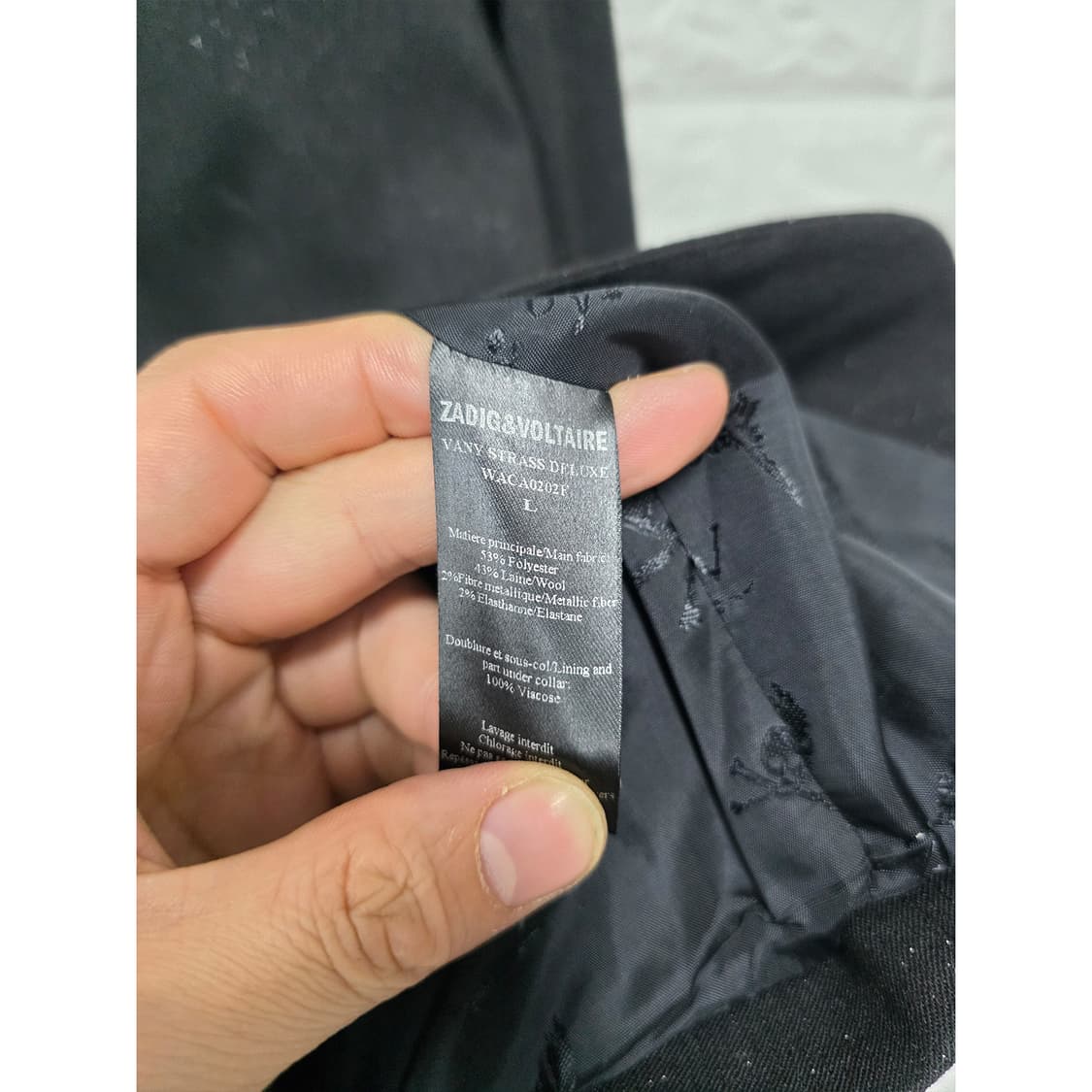 택포) 쟈딕앤볼테르 해골비즈 블레이저 자켓 L 상품이미지3