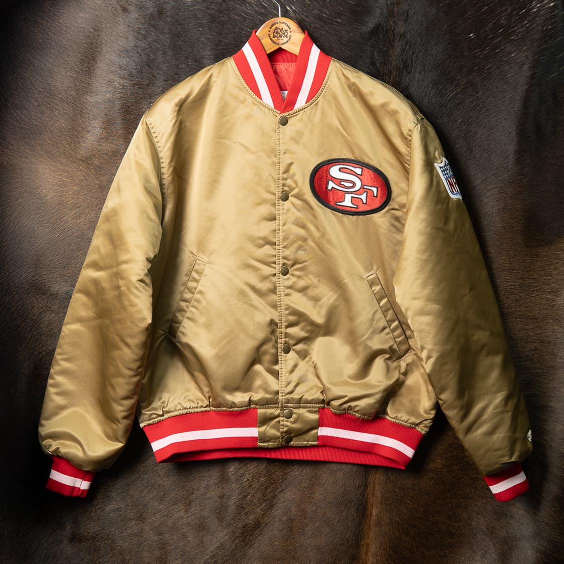 [105] 90s 스타터 USA 메이드 샌프란시스코 49ers 사틴 점퍼 상품이미지1