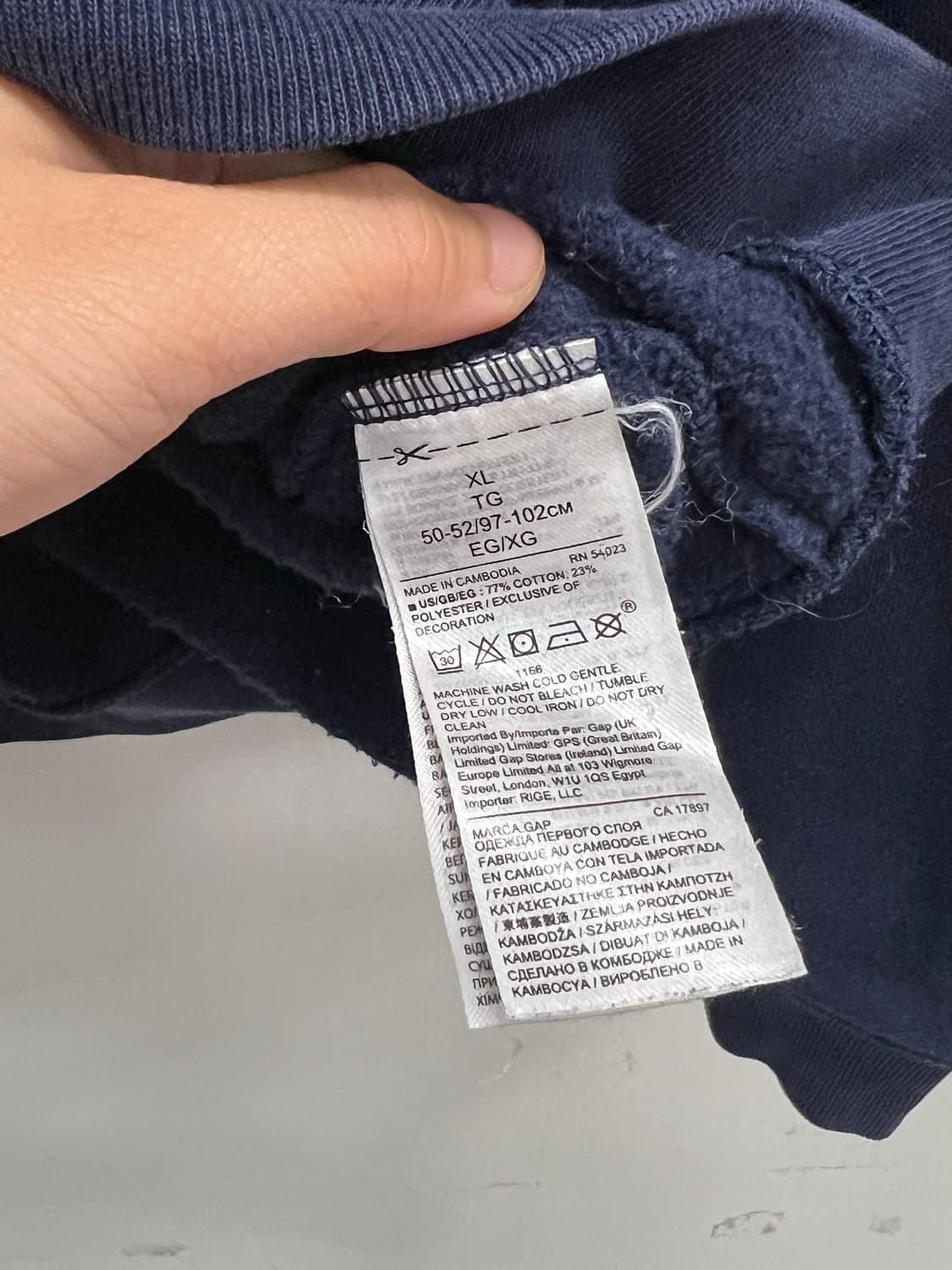 GAP 후드 티 네이비/그레이 상품이미지7