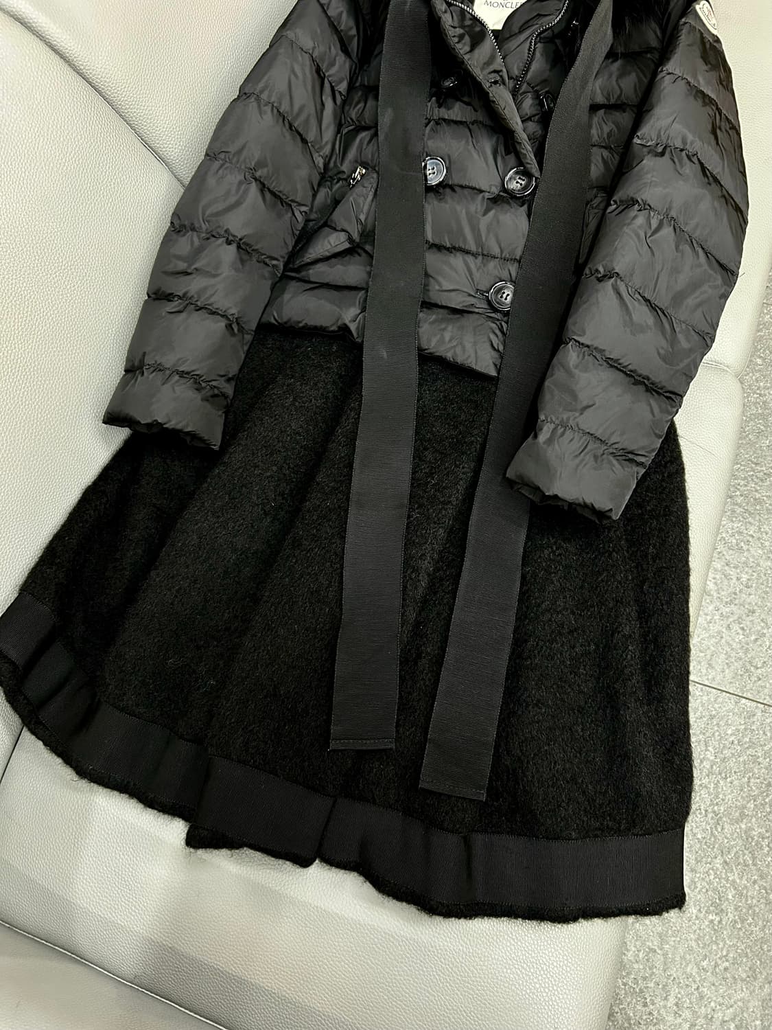 몽 클 레 르 몽 클 레 어 이중분리형 블랙 모헤어 다운패딩(0) 상품이미지4