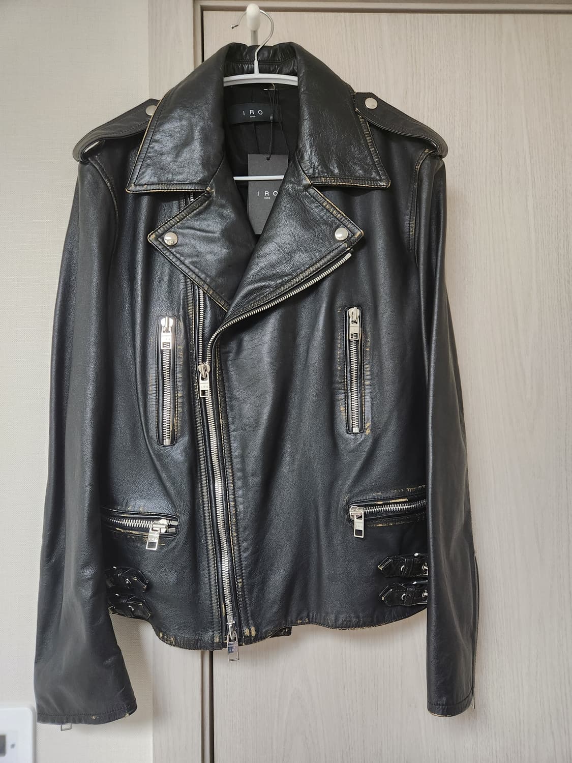 IRO 이로 빈티지워싱 바이커 레더 자켓 유일매물(수입제품) 상품이미지1