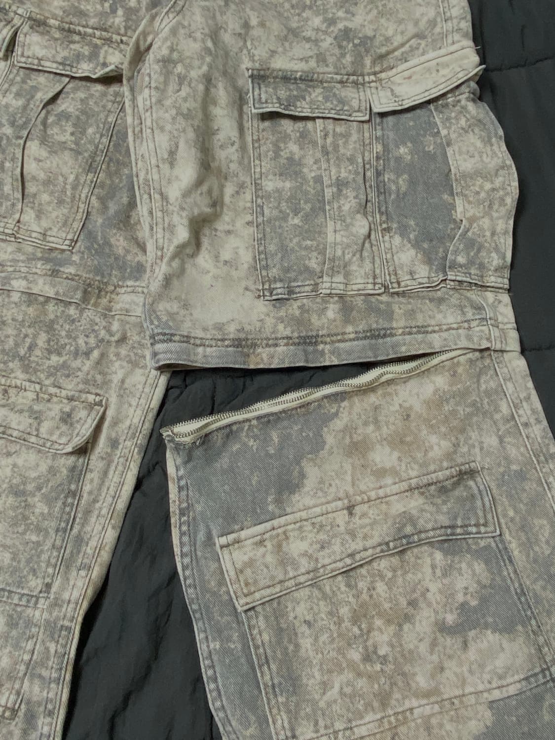 Zara blurred camouflage 카고 팬츠 상품이미지3