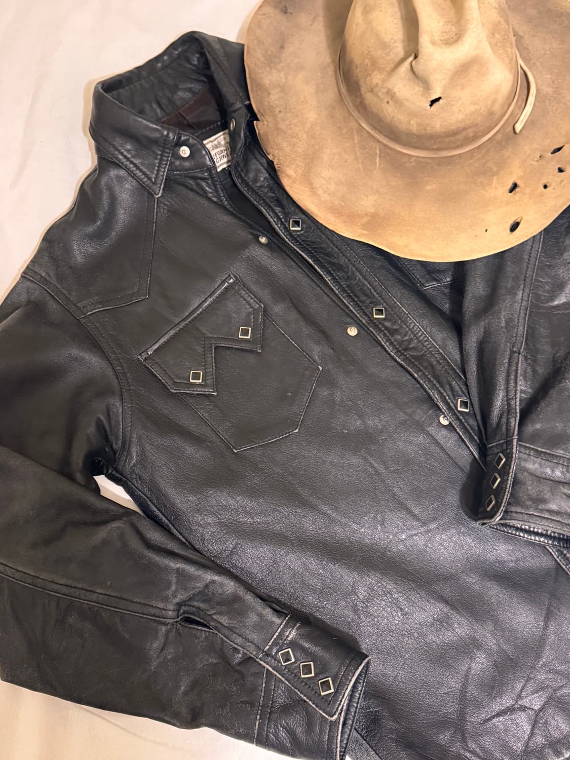 HbarC 레더 웨스턴 셔츠 자켓 상품이미지6