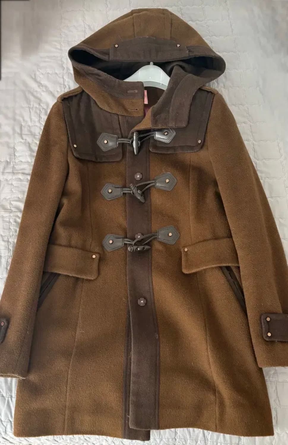 빈티지 브라운 떡볶이 코트 더플코트 떡코 상품이미지1