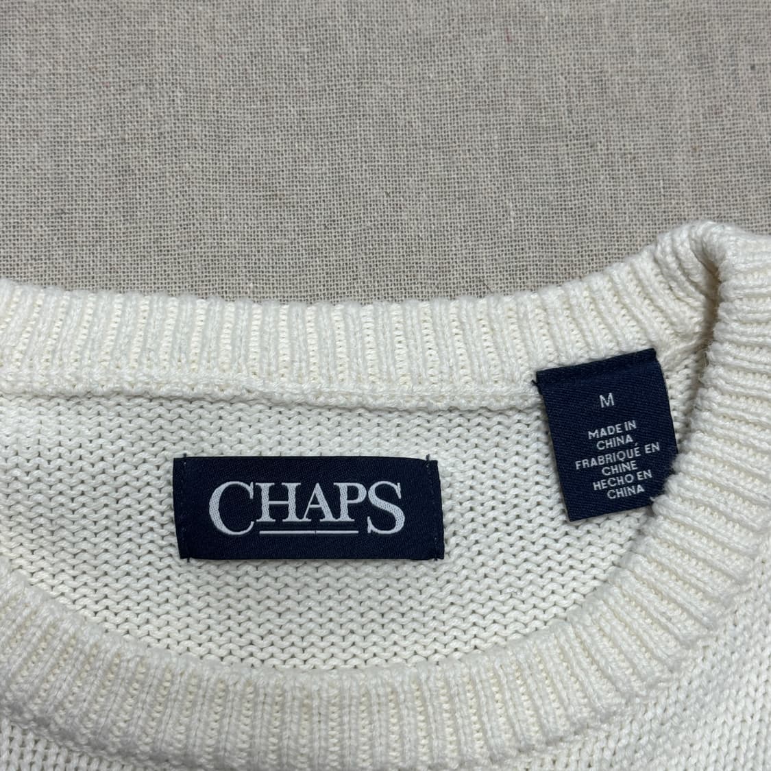 챕스 랄프로렌 자수 스트라이프 니트 M 상품이미지5