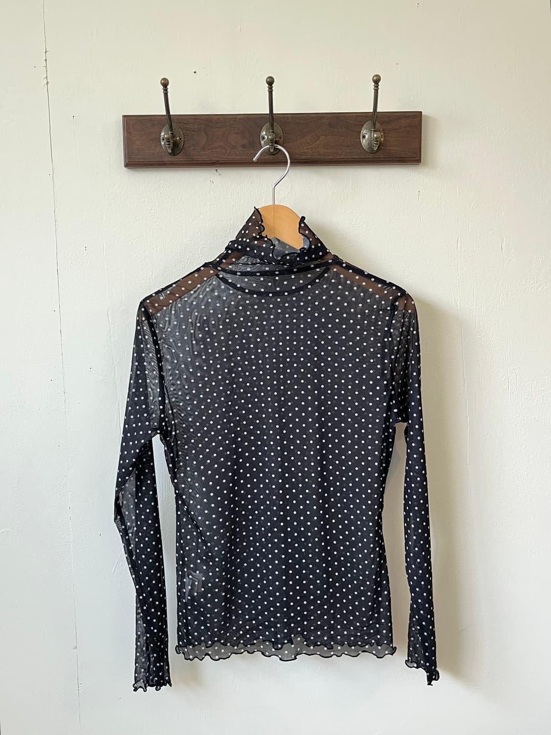Vtg 시스루 도트 터틀넥 상품이미지4