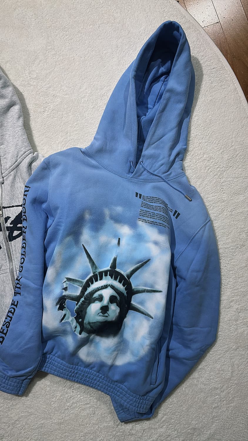 오프화이트 자유의 여신상 후드티 상품이미지2