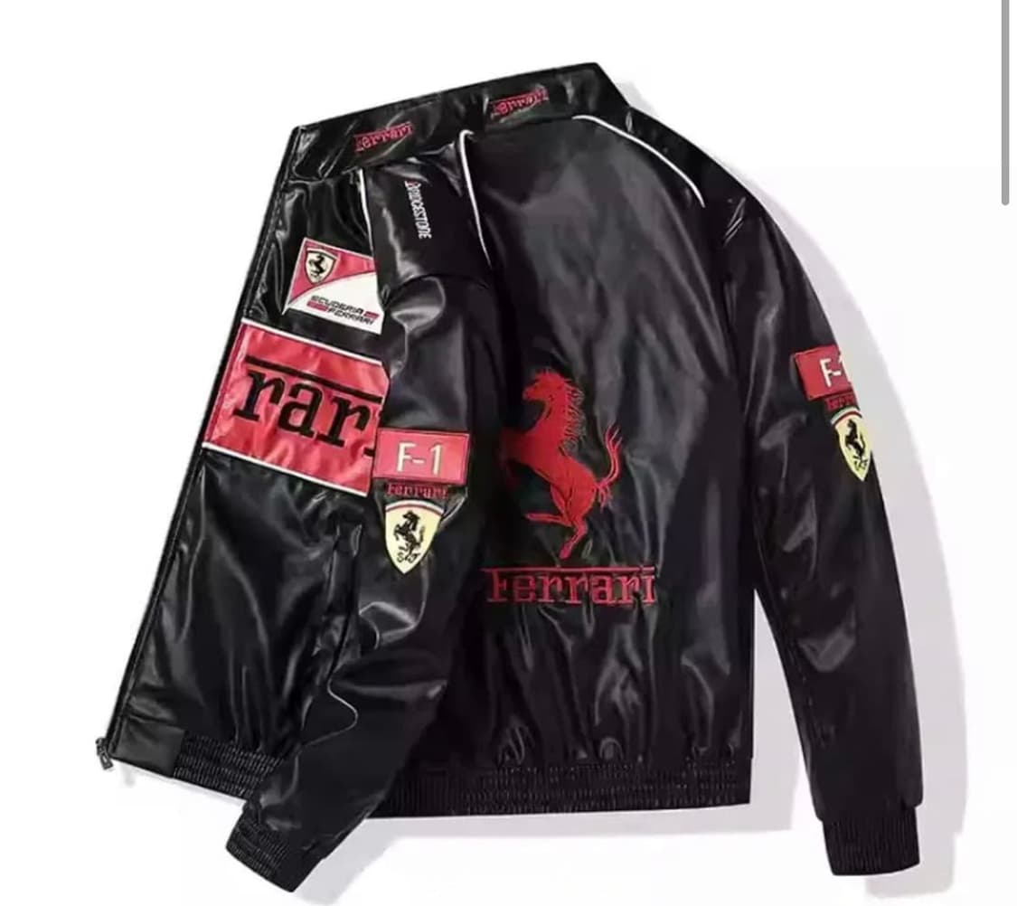 F1 페라리 레이싱 가죽 자켓 상품이미지2