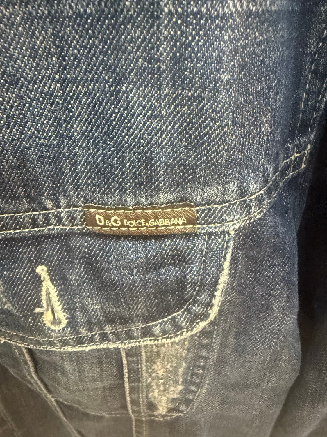 50/100 정품 돌체앤가바나 백로고 데님자켓 팝니다 상품이미지3