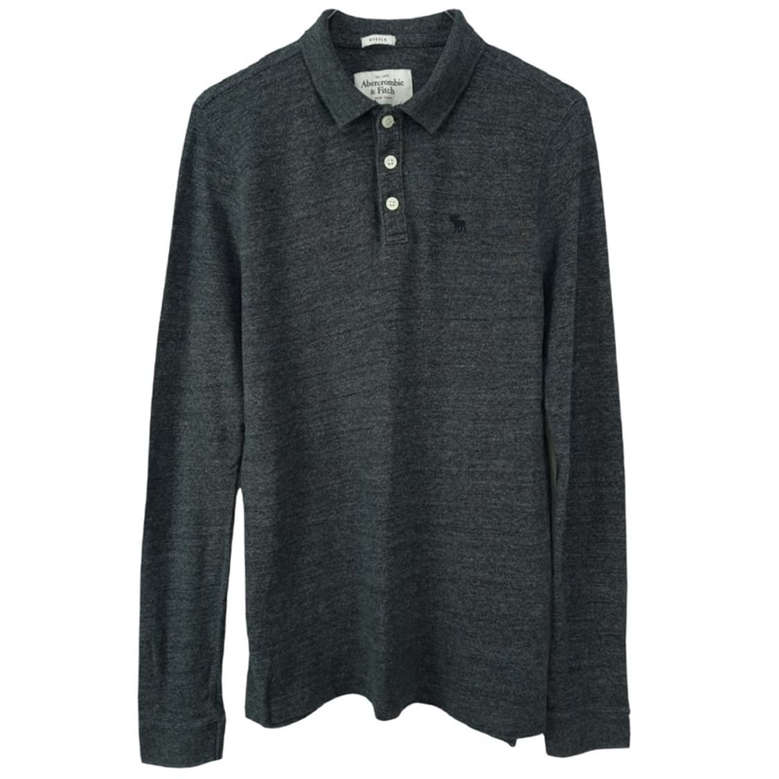[아베크롬비 ]로고 자수 긴팔 카라티 챠콜 M19822 상품이미지2