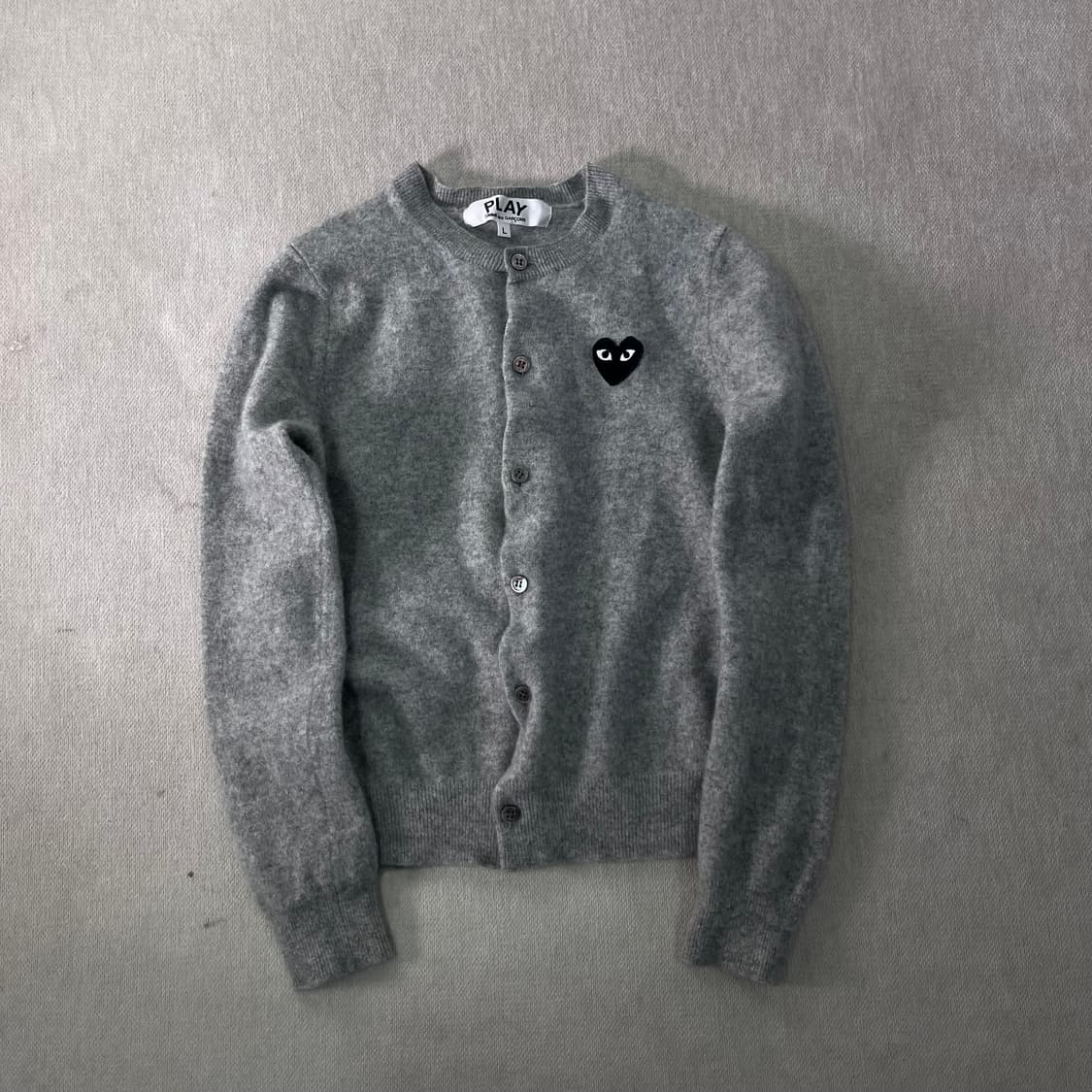 W 90 꼼데가르송 하트와펜 울 가디건 상품이미지1