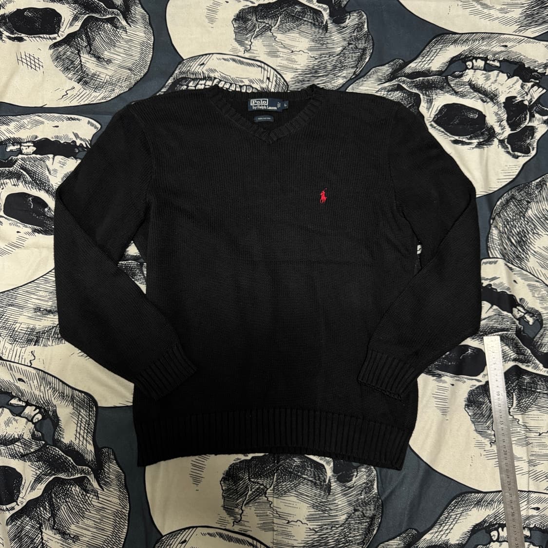 90s 폴로 브이넥니트 L사이즈  상품이미지1