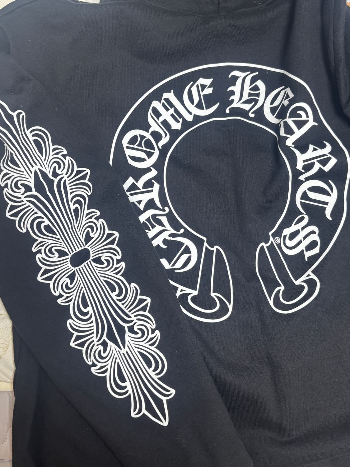 크롬하츠 홀스슈 플로랄 퍽 유 후드집업 L 상품이미지6