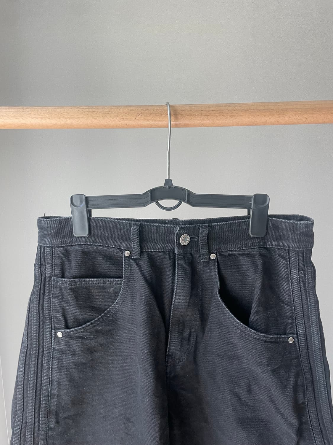 아디다스 플레이크 데님 쇼츠 팬츠 (블랙) 상품이미지3