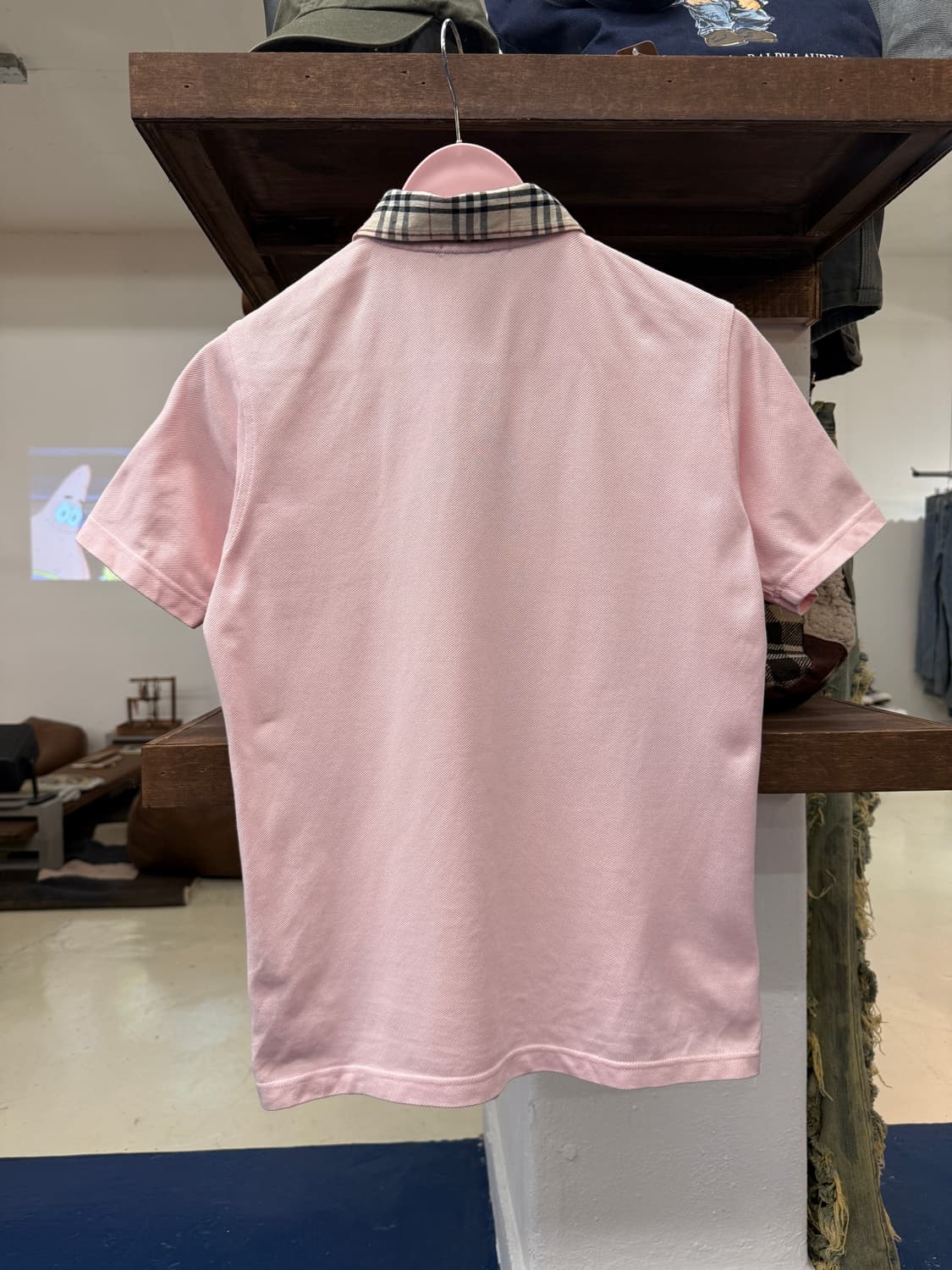 Burberry 버버리 핑크 카라 반팔티 상품이미지4