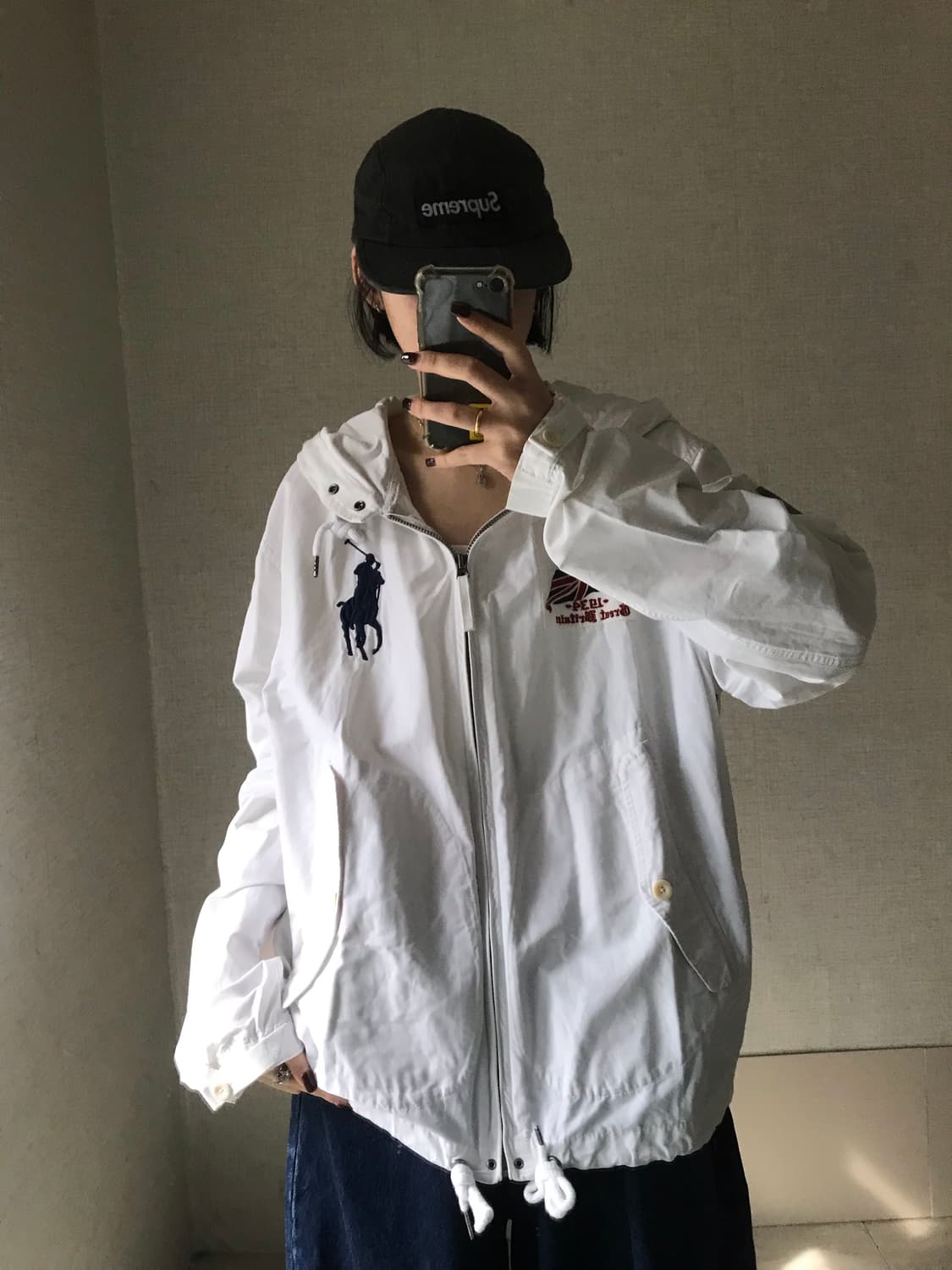 폴로 브리튼 빅포니 화이트 후드 자켓 상품이미지3