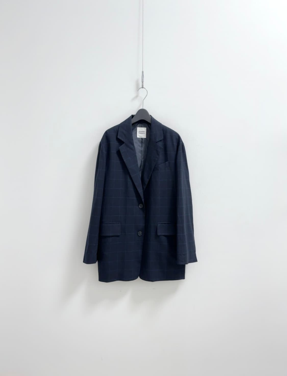 스튜디오 톰보이 체크 롱 자켓 상품이미지1