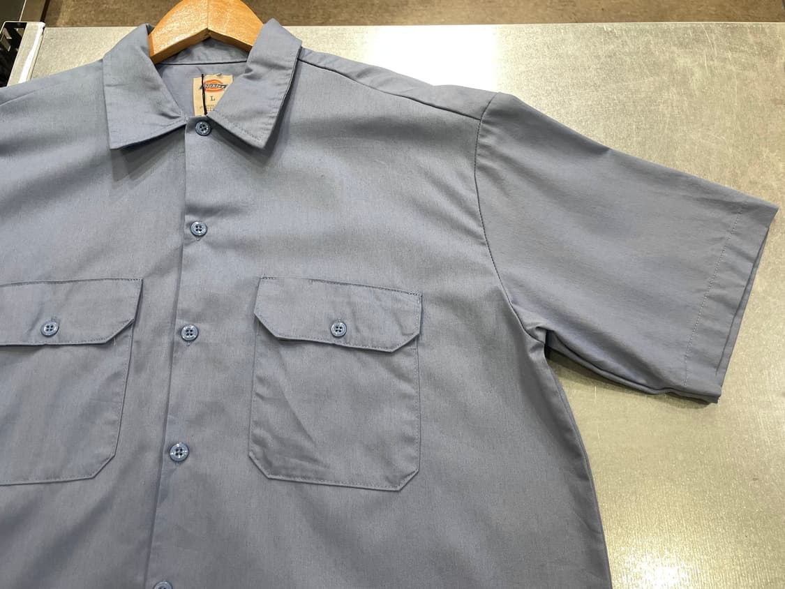(L) Dickies 디키즈 반팔 워크 셔츠 블루 상품이미지7