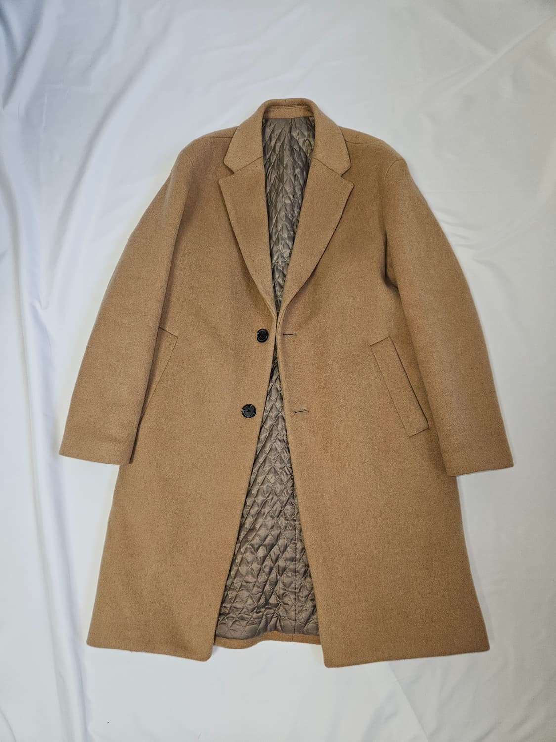 티아이포맨 캐시미어 브라운 클래식 롱코트 자켓 스탠다드 95 거의 새상품 상품이미지1