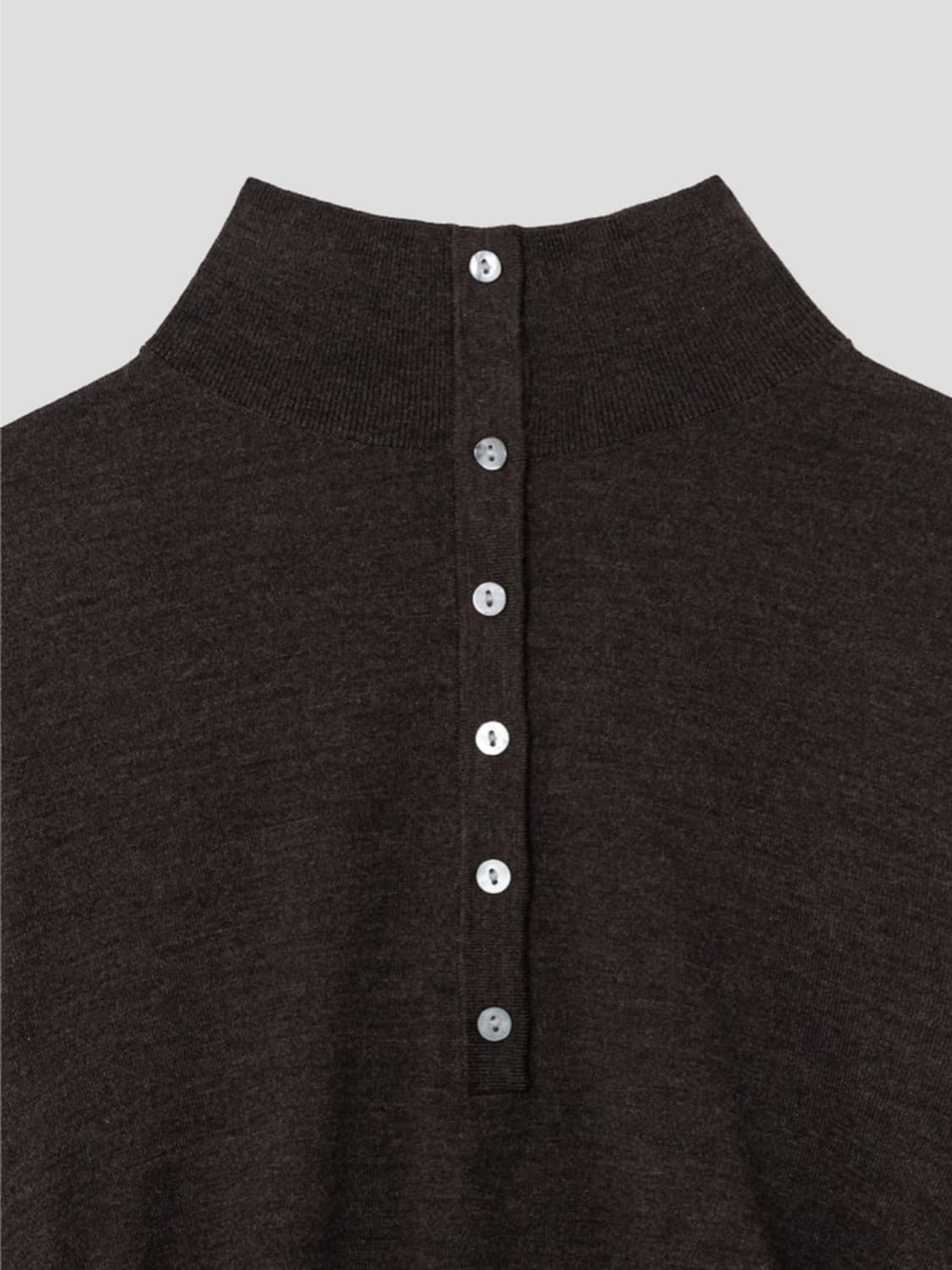 띠어리 리갈울 헨리풀오버니트 / 브라운 상품이미지3