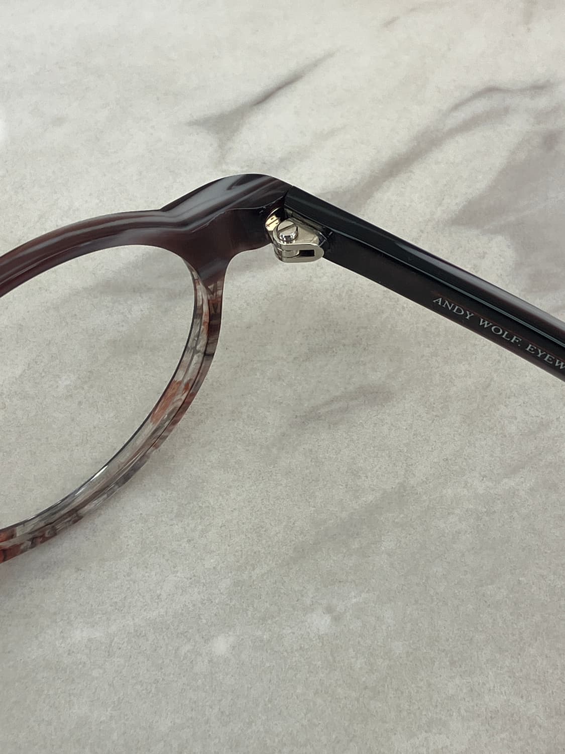 앤디 울프 Andy wolf 믹스브라운 오벌 뿔테 수제 안경 상품이미지2