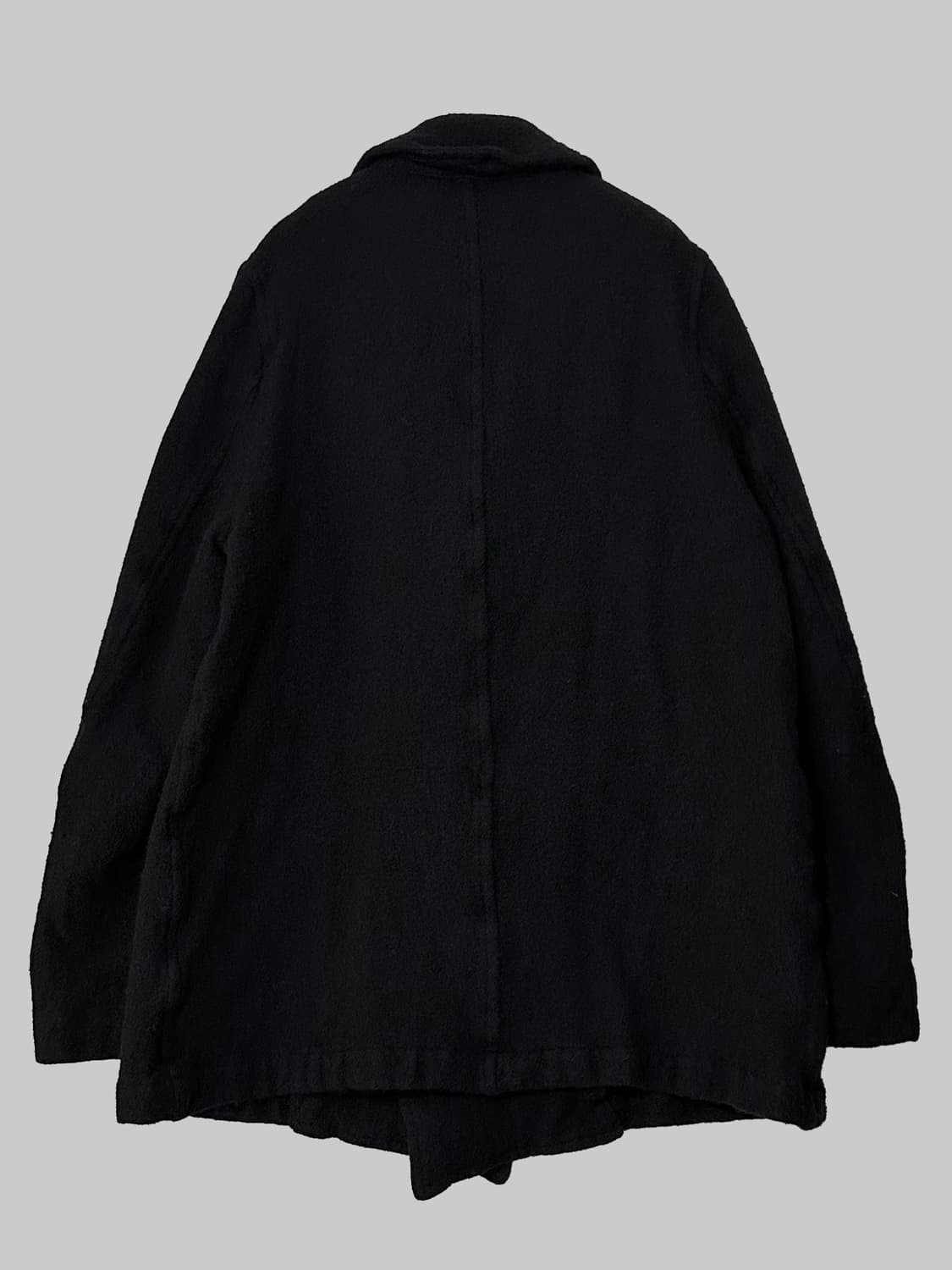 꼼데가르송 셔츠 축융 울 피코트 블랙 상품이미지4