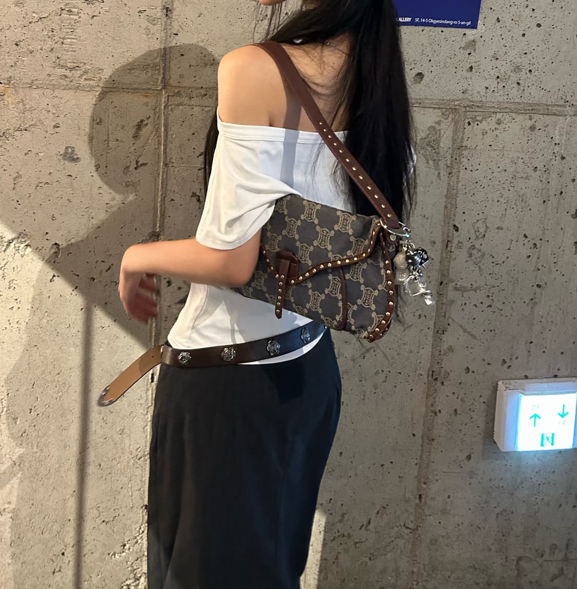 정품 셀린느 Y2K 트리오페 데님  숄더백 상품이미지6