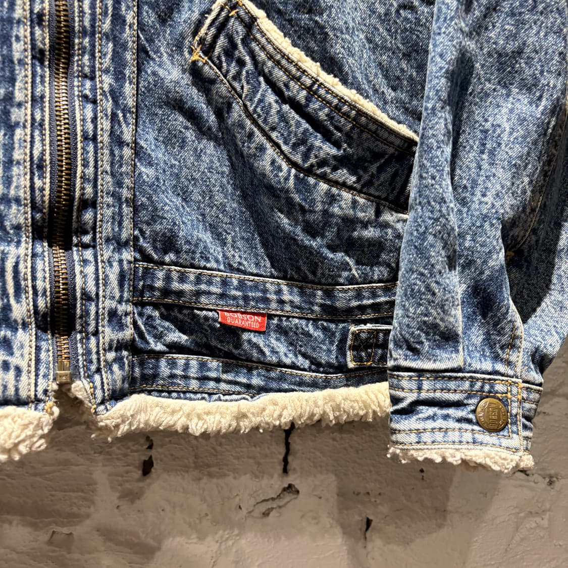 90’s BOBSON 밥슨 쉐르파 안감 데님자켓 상품이미지3