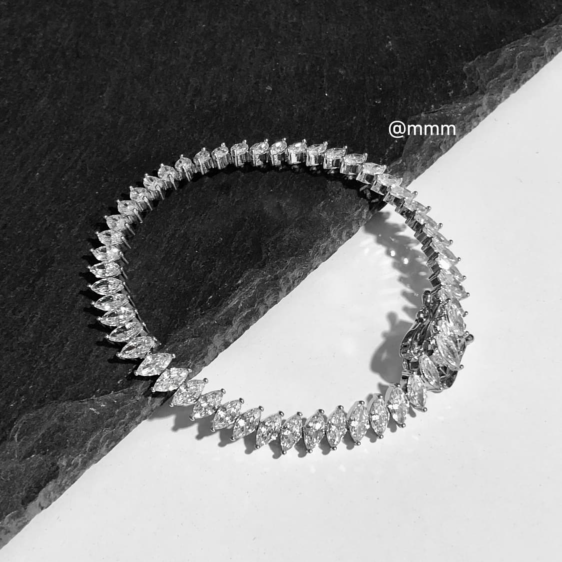 (Unisex) 영롱 바케트 테니스 팔찌 상품이미지7