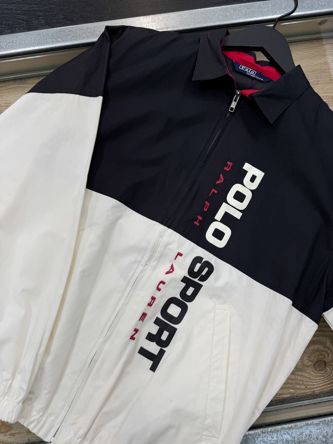 폴로스포츠 90s 스펠 로고 컬러블록 자켓 상품이미지4